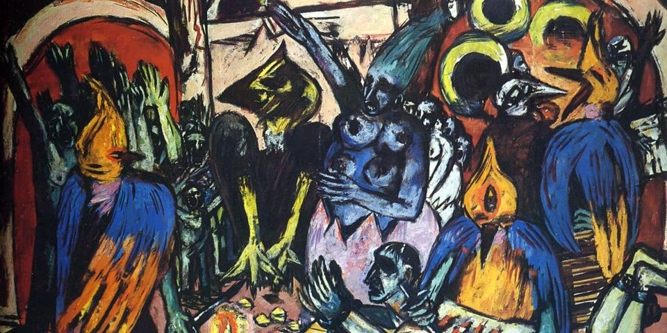 image from Max Beckmann l'Enfer des oiseaux
